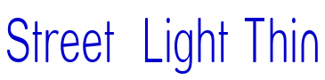 Street  Light Thin шрифт